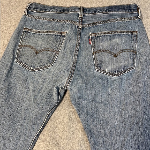 Y2K Levis 501 Jeans Size 33 Distressed Skater Streetwear Grunge - Picture 11 of 12